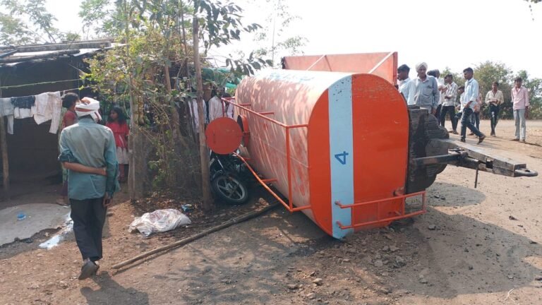 गायराण गांव में ट्रैक्टर दुर्घटना, एक व्यक्ति गंभीर रूप से घायल – आपसी समझौते से मामला सुलझा